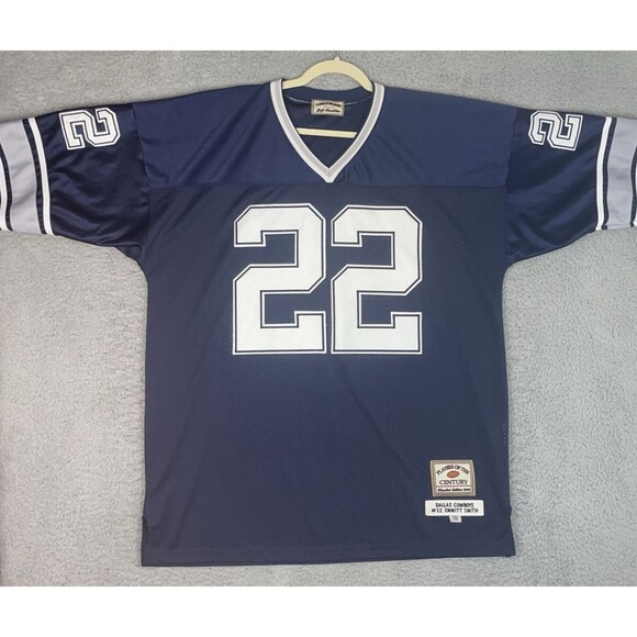 VTG Players of The Century Sewn Jersey Emmitt Smith #22 Cowboys Mens 2XL 52 Blue - Picture 8 of 9